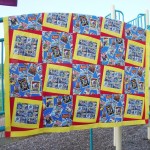 Superman quilt with instructions and fabric requirements, www.quiltaddictsanonymous.com