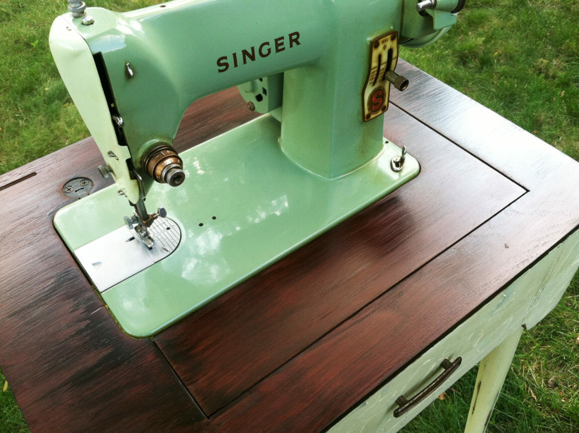 How to upcycle a vintage sewing machine cabinet, www.quiltaddictsanonymous.com