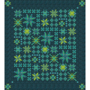 Stars in the Night, Block of the Month, Majestic Batiks, Quilt Addicts Anonymous, Stephanie Soebbing