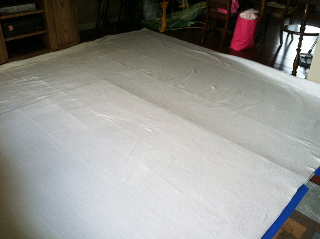 How to spray baste a king-sized quilt