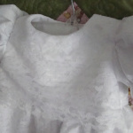 M6221, McCalls, baptism gown, satin, lace, sewing tips