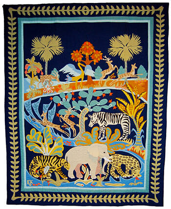 Javanese Jungle by Audree Sells, National Quilt Museum, Into the Wild: Quilted Creatures
