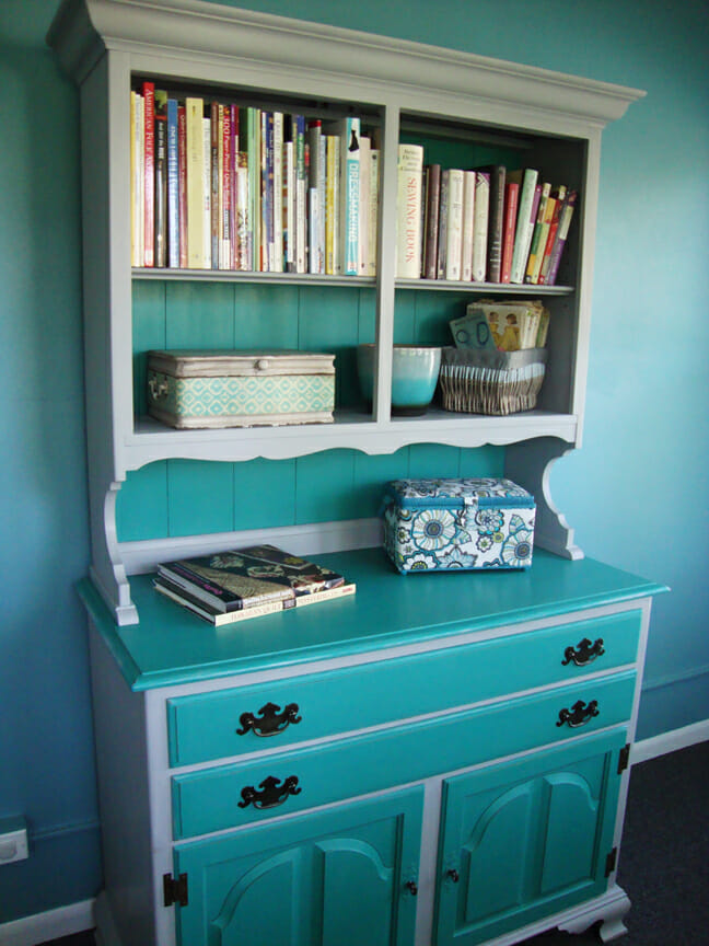 Annie Sloan Chalk Paint, upcycle, sewing room furniture
