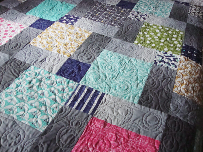 Five-Hour Bed Quilt by Quilt Addicts Anonymous
