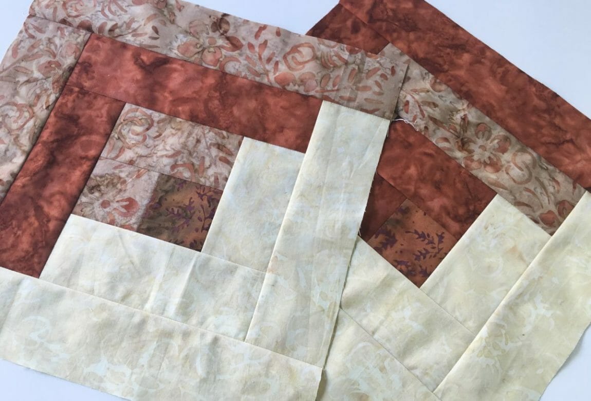 block of the month, free quilt pattern fall quilt, quilt tutorial, log cabin quilt block