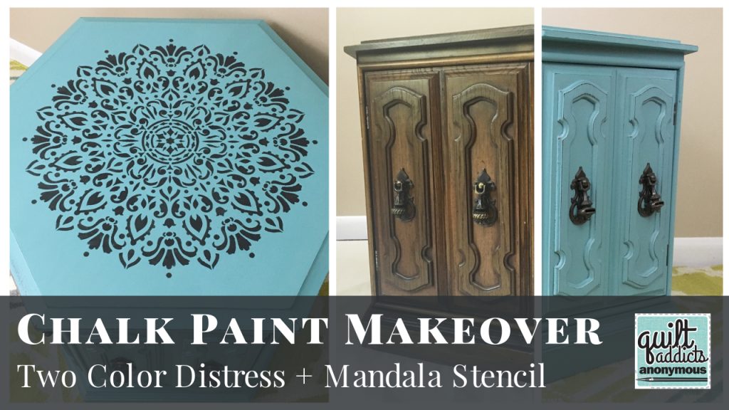How to Stencil Furniture plus Two Color Distressing using Annie Sloan