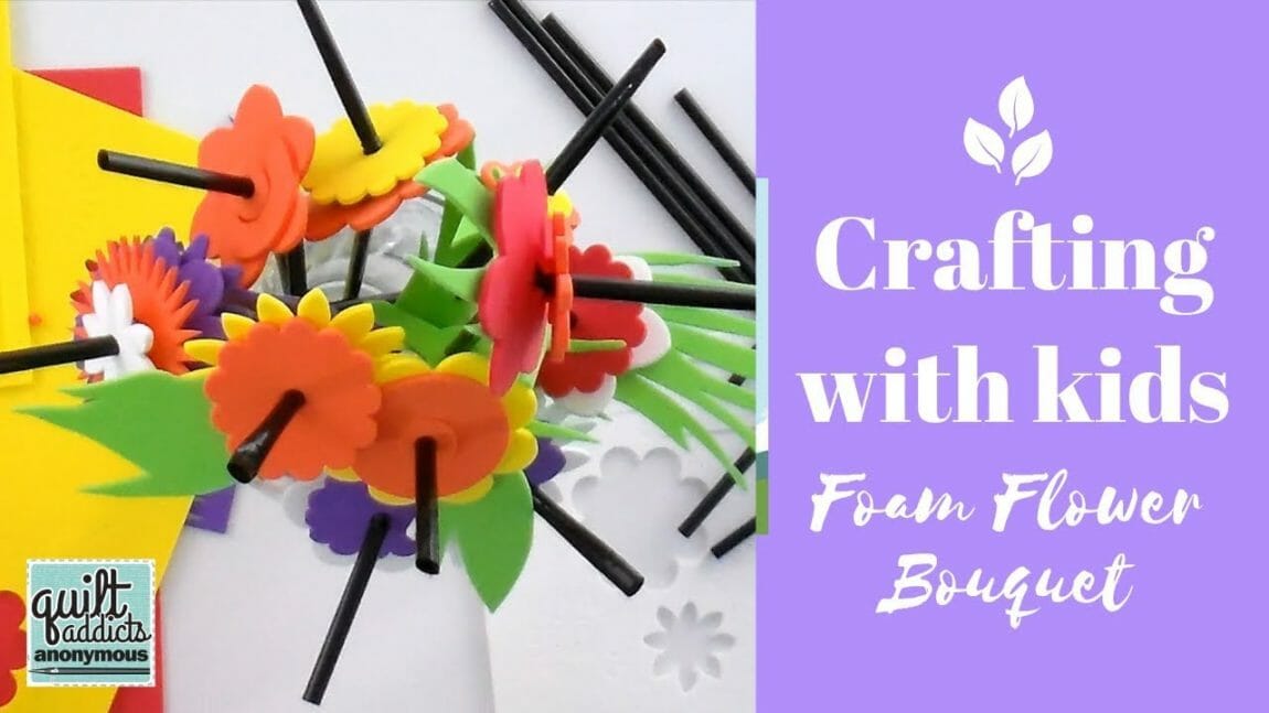 flower crafting with kids