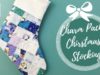 Charm Pack Christmas Stocking FREE Pattern + Bonus Swirls & Curls FMQ tutorial