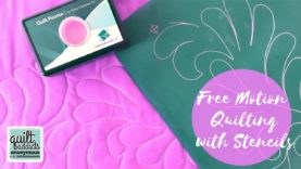 Easy Feather Border – How to quilt a modern feather border with stencils