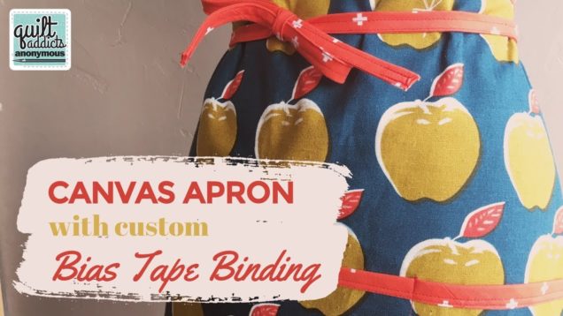 How to make a canvas apron with custom bias tape binding – 12 Makes of Christmas