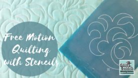 How to quilt an overall swirl  using Full Line Stencil and the Pounce Pad