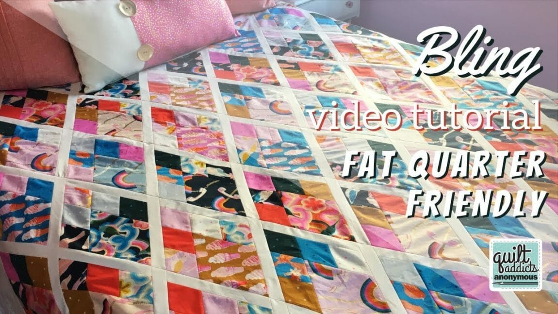 Modern Fat Quarter Friendly Diamond Quilt Pattern – Bling – Quilt