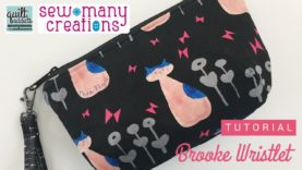 Super Cute Brooke Wristlet by Sew Many Creations using canvas and cork