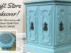 Thrift Store Upcycle! 2 Color Distress with Annie Sloan Chalk Paint + Stencil Without Bleeds