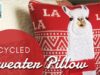 Upcycle an Ugly Sweater into a fabulous throw pillow! FREE PATTERN! 12 Makes of Christmas
