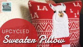 Upcycle an Ugly Sweater into a fabulous throw pillow! FREE PATTERN! 12 Makes of Christmas