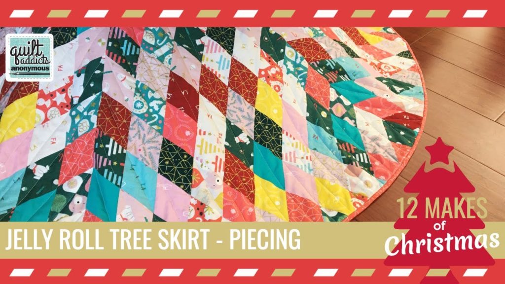 FREE Pattern! Star Bright Jelly Roll Christmas Tree Skirt How to
