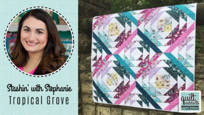 Master Half Square Triangles HSTs with this Fat Quarter Pattern! Tropical Grove