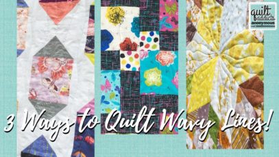 3 Ways to Quilt Wavy Lines  #SHORTS