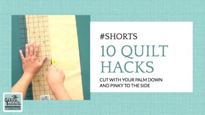 10 Hacks for Better Quilting Part 1! Hold your ruler with your palm down #SHORTS