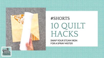 10 Hacks for Better Quilting Part 9! Swap your steam iron for spray mister … #SHORTS