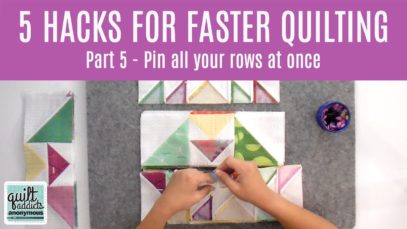 5 Hacks for Faster Quilting – Part 5! Pin all your rows at once #SHORTS