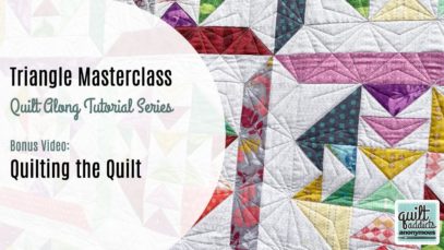 Rulerwork & Stitch-in-the-Ditch with pressed open seams – Triangle Master Class