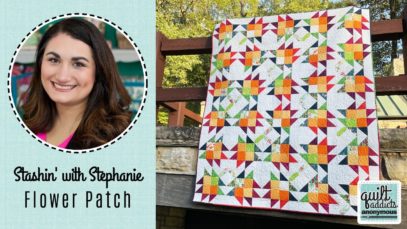 Flower Patch – Beginner Friendly Half Square Triangle (HST) quilt that shows off colors!