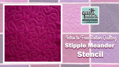 Stipple Meander Stencil – Intro to Free Motion Quilting