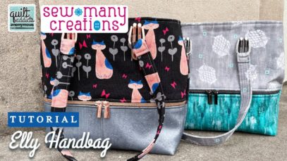 Stylish DIY Handbag using quilting cotton, OR cork & canvas – Elly Handbag from Sew Many Creations