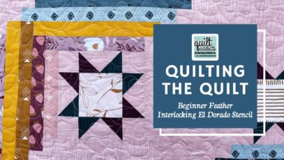 Quilting a beginner-friendly feather using Full Line Stencils – Seeing Stars Quilting