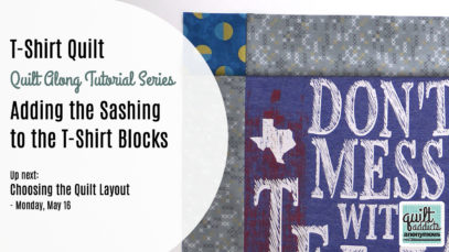How to Add Sashing to T-Shirt Quilt Blocks for a T-Shirt Quilt
