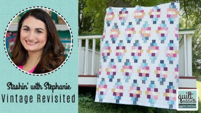Modern fat quarter quilt with vintage inspirations! Vintage Revisited by Quilt Addicts Anonymous