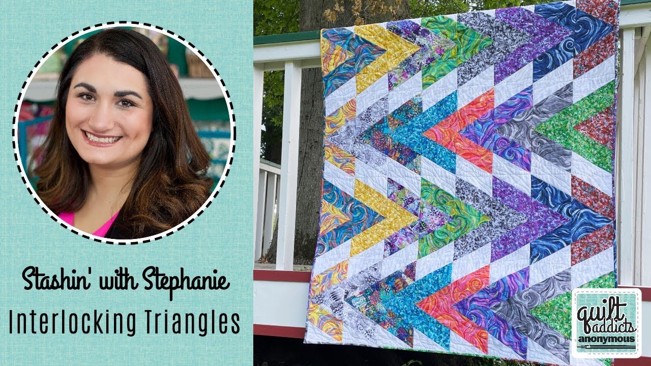Interlocking Triangles! Modern Fat Quarter Triangle Quilt from Quilt ...