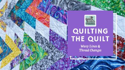Wavy Line Free Motion Quilting with LOTS of Thread Color Changes