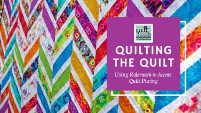 See how I used rulerwork to accent quilt piecing