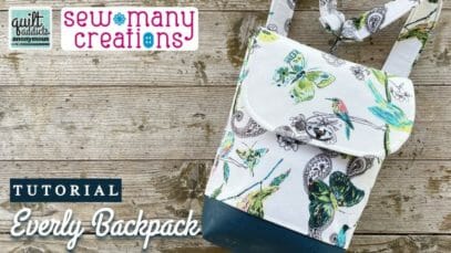 Sew It Yourself Fashion Backpack – Everly Backpack with Convertible Strap