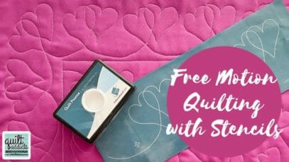 Quilting a Heart Border with a Full Line Stencil and Pounce Pad