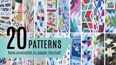20 Quilt Addicts Anonymous patterns now available in paper format!
