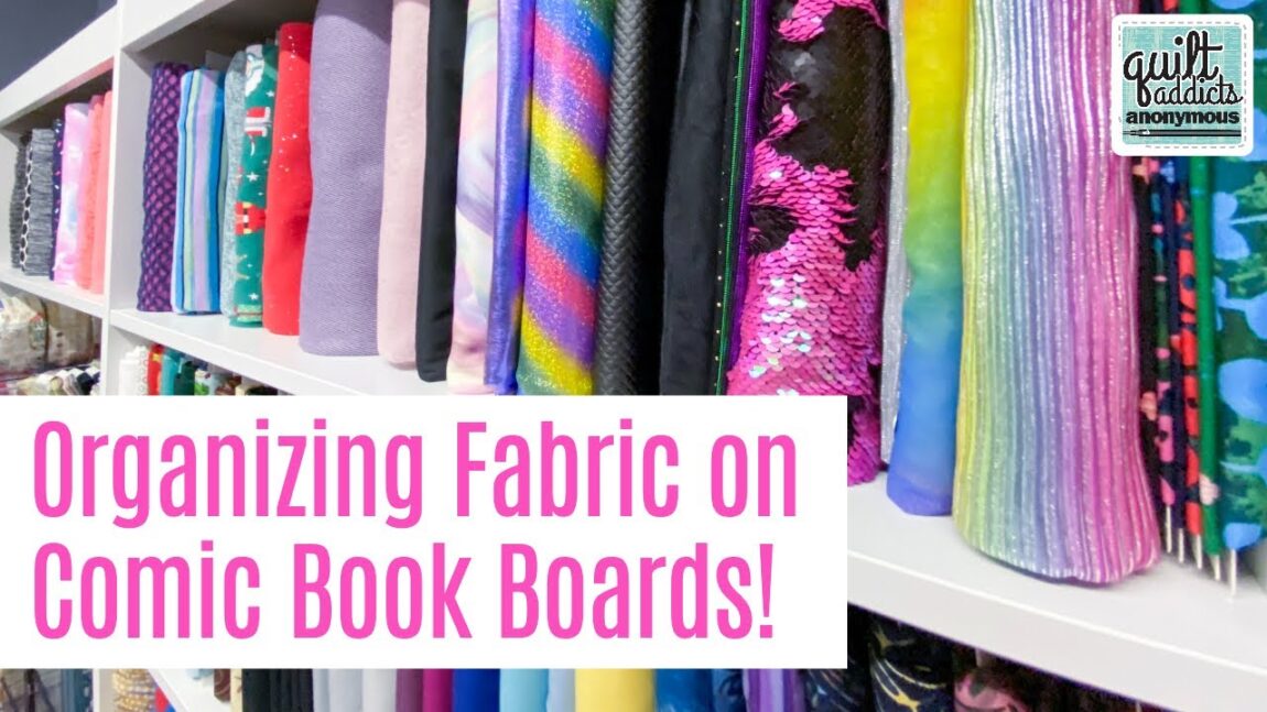 How to store fabric yardage on comic book boards to create mini bolts